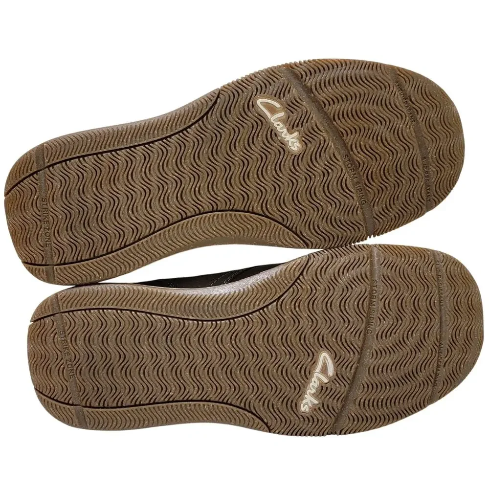 Clarks Men Sailview Step Casual Slip On Loafers Size US 10.5W Taupe Grey Nubuck